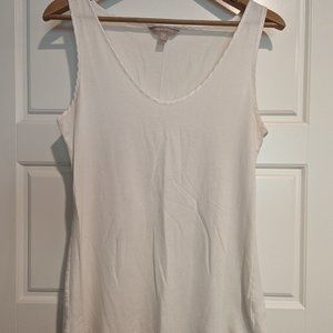 Banana Republic Luxe Touch Cream Sleeveless Tank Top M